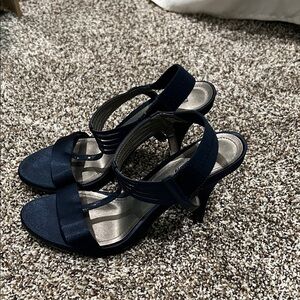 Kenneth Cole Reaction Dark Blue Strappy Heels
